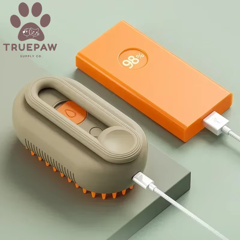 3-in-1 Steam Pet Grooming Brush – Dog & Cat Massage Comb with Spray, Detangler, and Loose Hair Remover